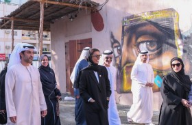 عبدالعزيز النعيمي ونورة الكعبي يتفقدان مشروع تطوير الحي التراثي في عجمان