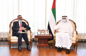 صقر غباش يستقبل أمين عام الاتحاد البرلماني العربي
