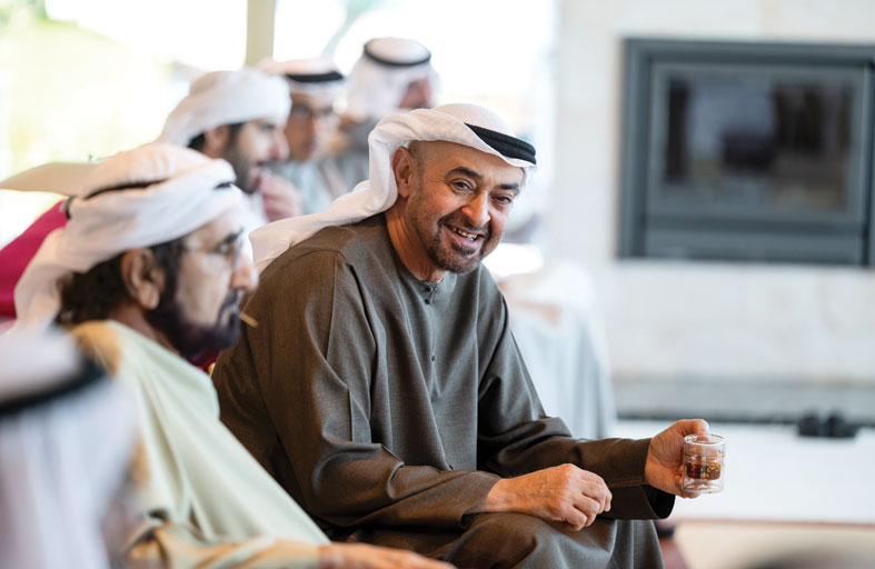 رئيس الدولة يلتقي محمد بن راشد 