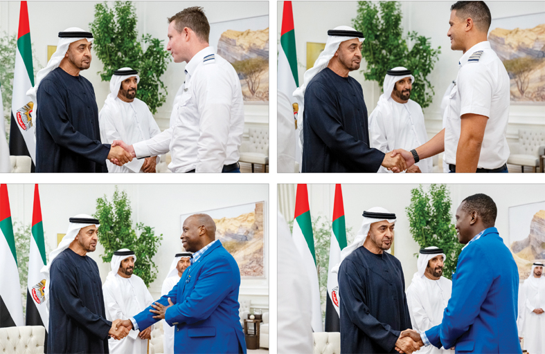 رئيس الدولة ومحمد بن راشد يشيدان بشجاعة الطاقم ويؤكدان أن الحفاظ على أمن الإنسان وسلامته هما الأولوية القصوى  