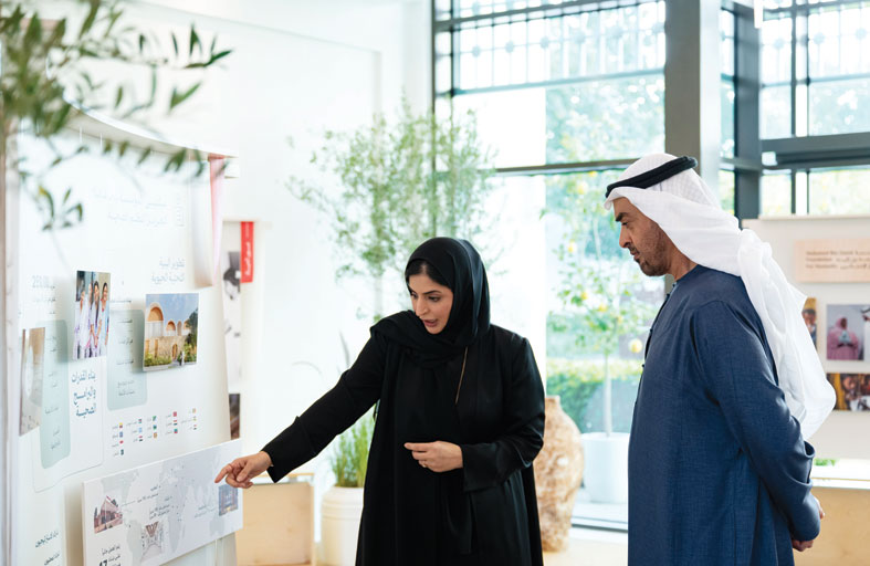 رئيس الدولة يطلع على أهداف المؤسسة ورؤيتها تجاه تعزيز الإمكانات  البشرية وإحداث فرق جوهري في مجال الصحة العالمية ودعم الجهود التنموية 