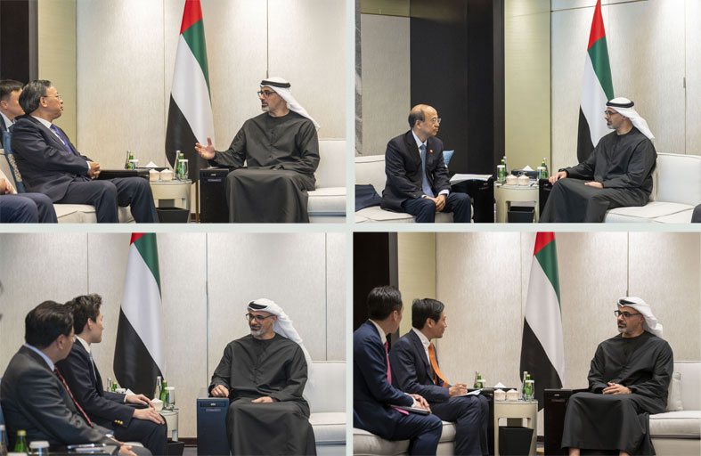 ولي عهد أبوظبي يلتقي رؤساء مجالس إدارة كبرى الشركات الصينية 