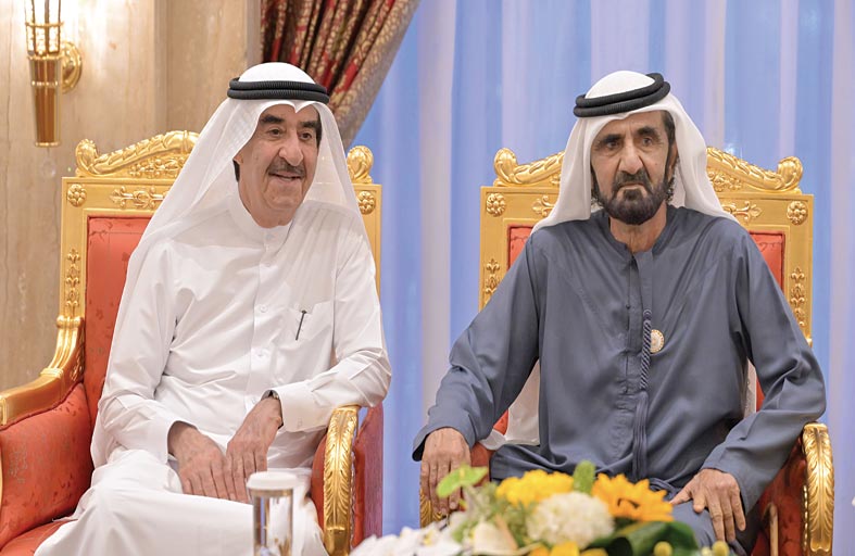 محمد بن راشد يستقبل سعود المعلّا ويتبادلان التهاني بمناسبة شهر رمضان المبارك 