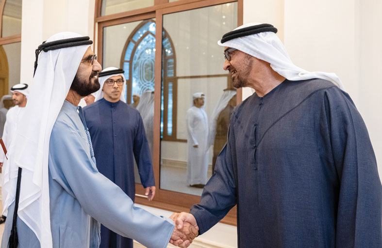 رئيس الدولة ومحمد بن راشد يبحثان شؤون الوطن والمواطن وتعزيز مسيرة الدولة التنموية 