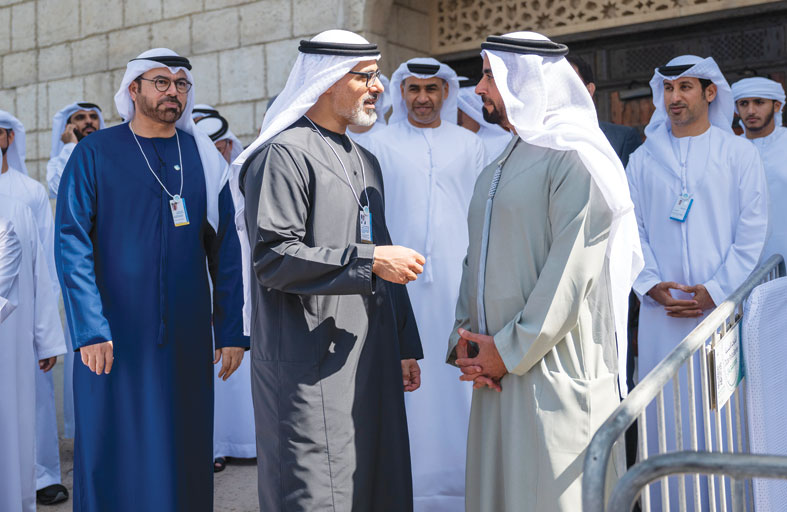 خالد بن محمد بن زايد وحمدان بن محمد بن راشد يشهدان جانباً من فعاليات القمة العالمية للحكومات 2025 