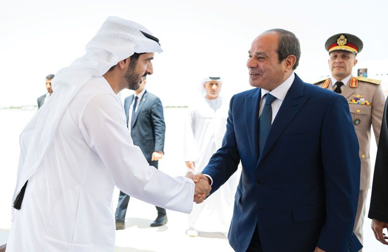 رئيس الدولة والرئيس المصري يبحثان العلاقات الأخوية والتطورات الإقليمية 