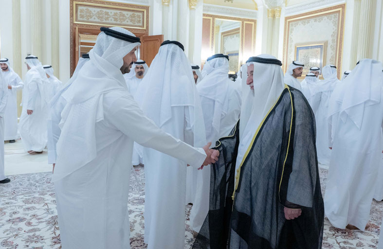 حاكم الشارقة يستقبل المهنئين بشهر رمضان المبارك 