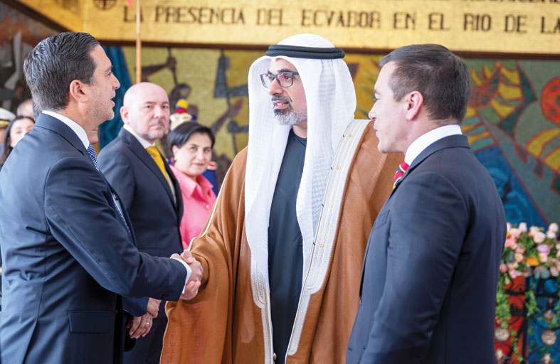 ولي عهد أبوظبي ورئيس الإكوادور يبحثان تعزيز التعاون الثنائي تزامناً مع الإعلان عن اتفاقية الشراكة الاقتصادية الشاملة بين البلدين 