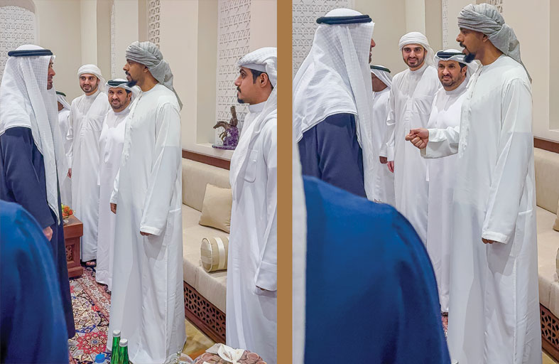 رئيس الدولة يزور فارس خلف المزروعي 