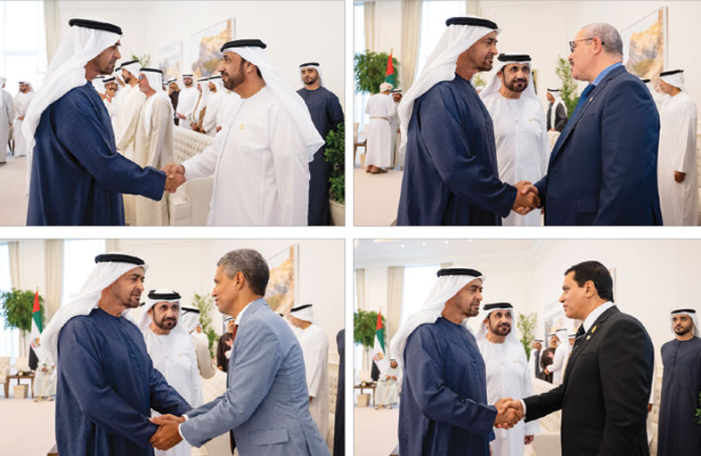 رئيس الدولة يستقبل وفد البرلمان العربي 