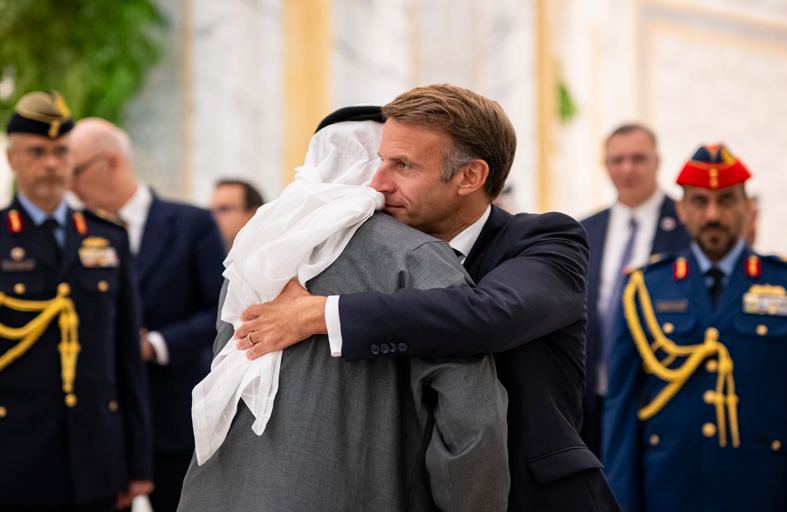 رئيس الدولة والرئيس الفرنسي يبحثان علاقات التعاون والتطورات الإقليمية 