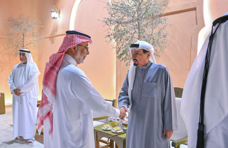 حاكم عجمان وولي عهده يستقبلان المهنئين بحلول شهر رمضان المبارك 