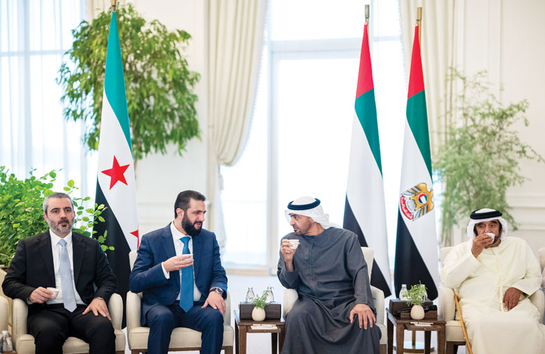 رئيس الدولة والرئيس السوري يؤكدان أهمية إرساء ركائز الأمن والاستقرار الإقليمي والدولي  