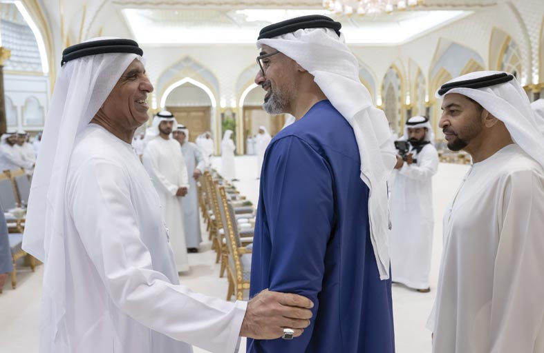 رئيس الدولة يستقبل حكام الإمارات وأولياء العهود ونواب الحكام بمناسبة شهر رمضان المبارك 