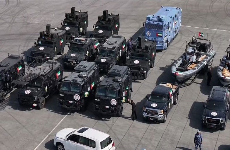 القوة الأمنية الإماراتية المشاركة في تمرين «أمن الخليج العربي 4» تصل إلى دولة قطر 