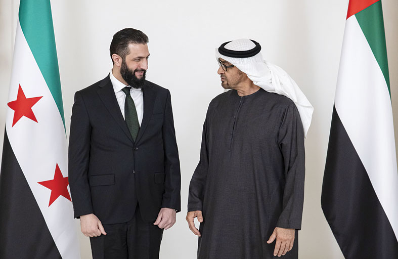 رئيس الدولة يؤكد دعم الإمارات كل ما يحقق تطلعات الشعب السوري الشقيق نحو الاستقرار والتنمية 