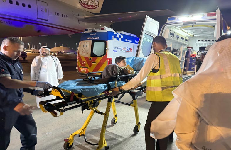 الإمارات تواصل دعمها الإنساني للشعب الفلسطيني .. وتستقبل الدفعة الـ 14 من الأطفال الجرحى ومرضى السرطان 