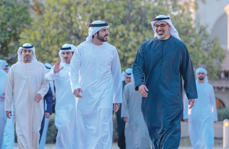 ولي عهد أبوظبي وولي عهد دبي يستعرضان مسيرة التنمية الشاملة في الدولة 
