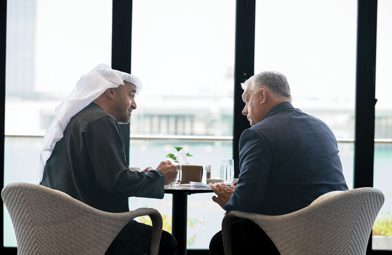 رئيس الدولة ورئيس وزراء المجر يؤكدان على ترسيخ أسس الاستقرار والسلام في العالم 