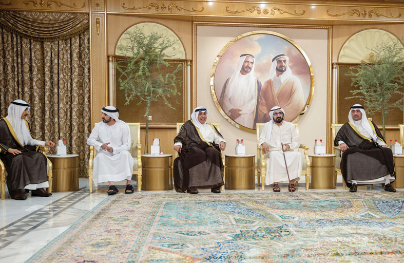 محمد بن راشد يتقبّل التعازي في وفاة أحمد بن راشد لليوم الثاني على التوالي 