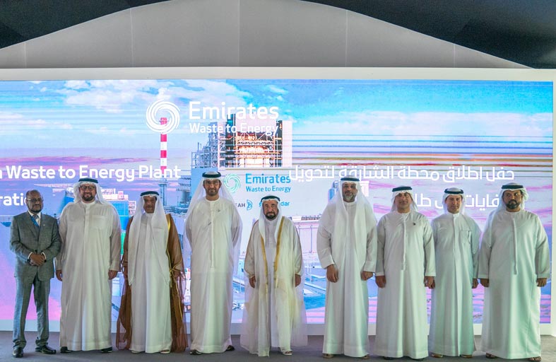 سلطان بن محمد القاسمي يفتتح محطة الشارقة لتحويل النفايات إلى طاقة الأولى من نوعها فى الشرق الأوسط