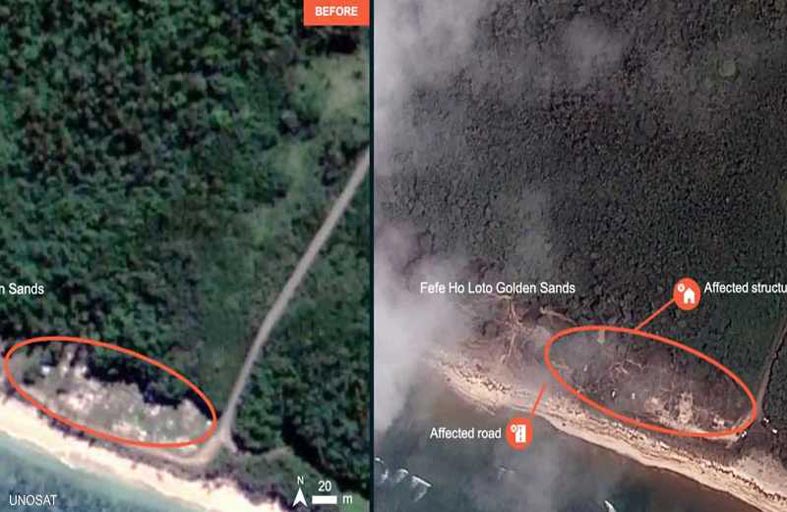 صور تظهر التأثير الفادح لبركان تونغا