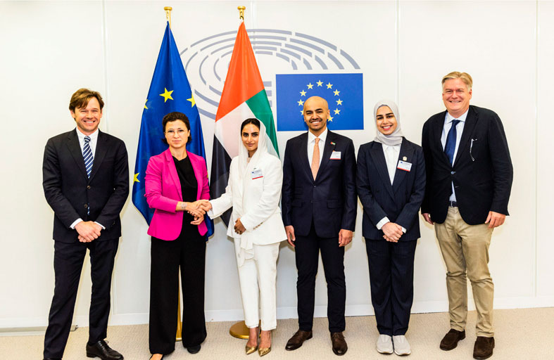 الوطني الاتحادي يبحث التعاون مع وفد شبه الجزيرة العربية في البرلمان الأوروبي