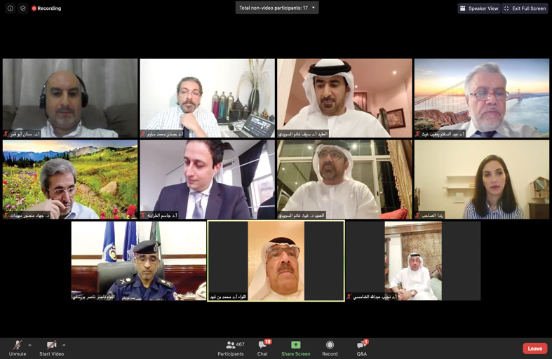 أكاديمية شرطة دبي تناقش مستقبل التعليم والتدريب في الأكاديميات والكليات الشرطية في ظل كوفيد 19