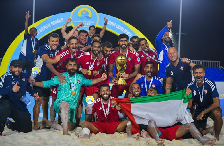 منتخبنا الوطني يهزم إيران بخماسية ويُتوج بطلاً للتصفيات المؤهلة لدورة الألعاب العالمية الشاطئية