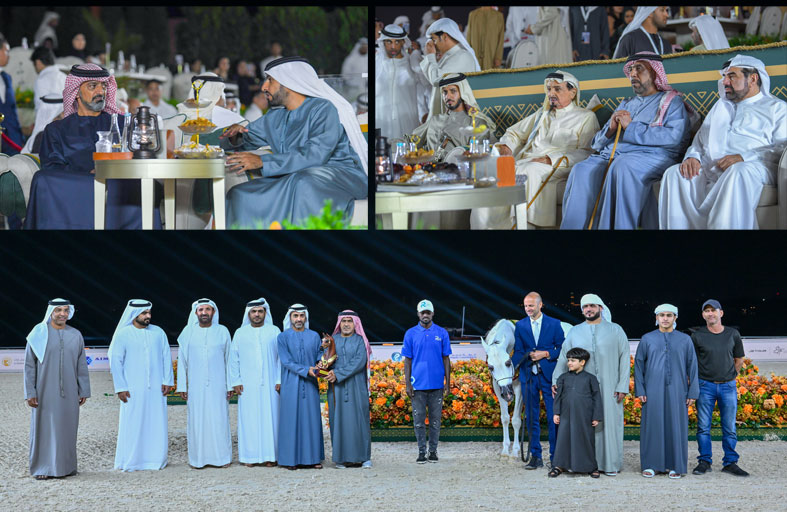 ‎حميد بن راشد وولي عهده يشهدان ختام بطولة عجمان لجمال الخيل العربية 2025