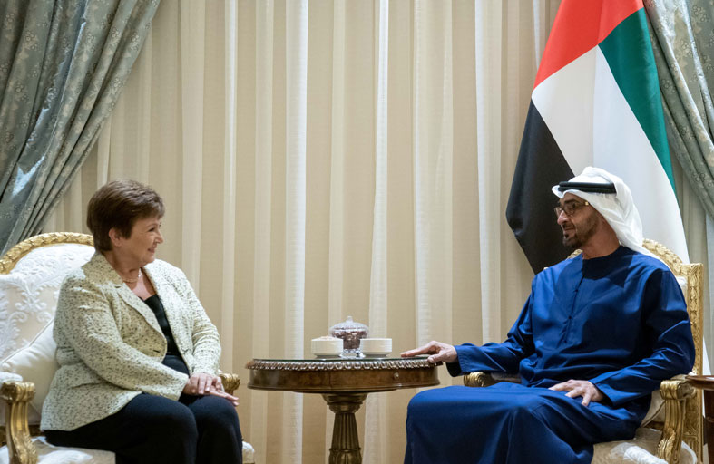 محمد بن زايد يستقبل مديرة صندوق النقد الدولي