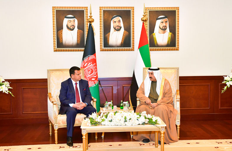 صقر غباش يستقبل رئيس مجلس الشعب بأفغانستان