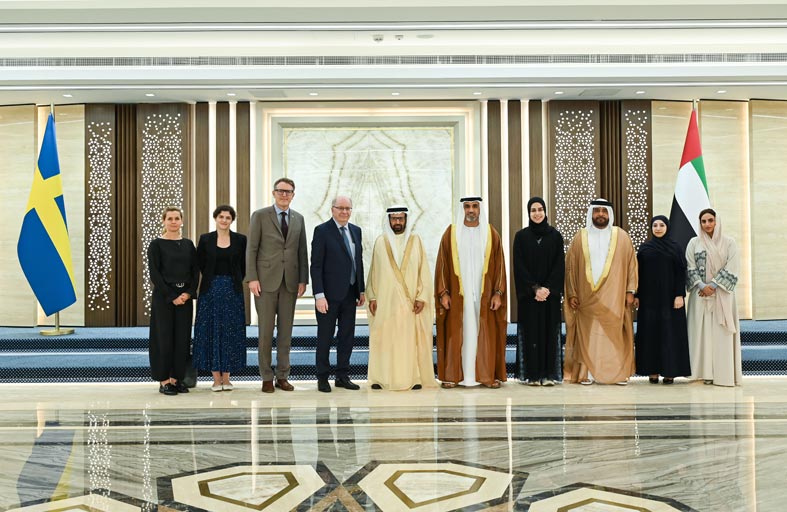 علي النعيمي يستقبل نائب وزير الخارجية بمملكة السويد