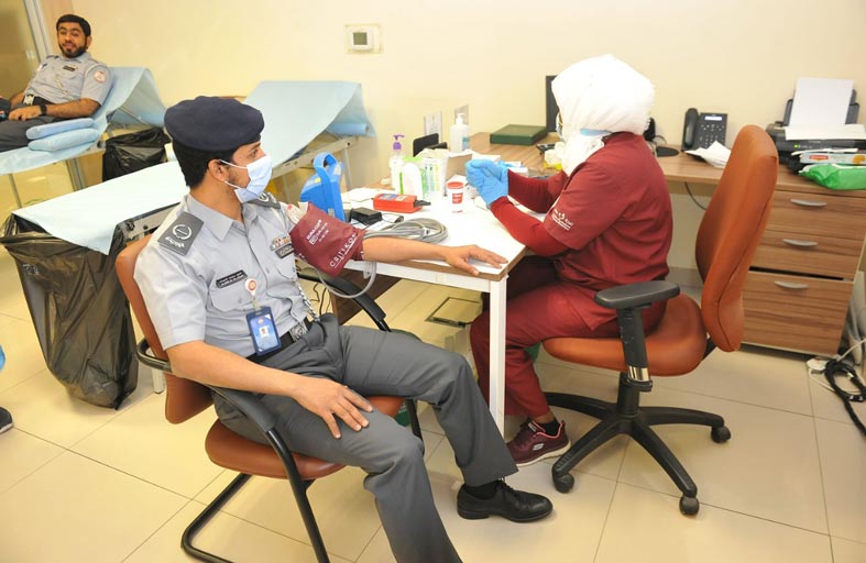 حملة للتبرع بالدم في ترخيص الظفرة ومرور العين