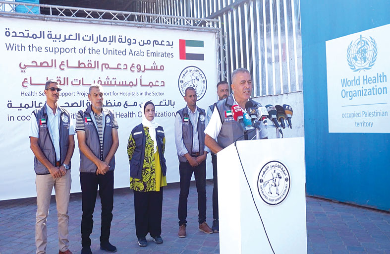 الإمارات تدعم القطاع الصحي في غزة بـ 65 طنا من المستلزمات الطبية 