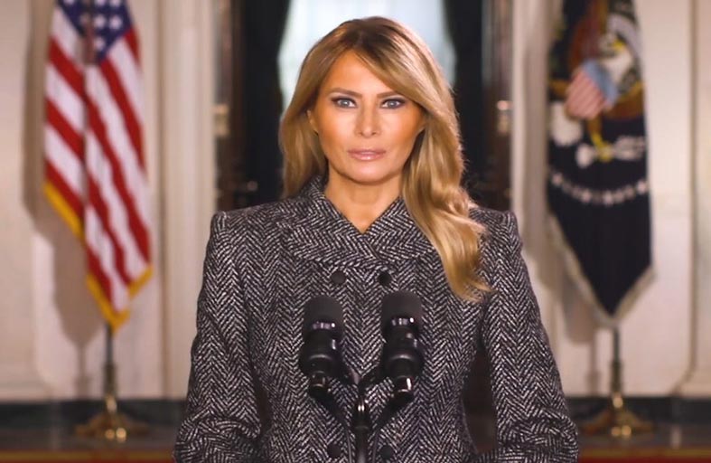 ميلانيا ترامب في فيديو وداع: «العنف لا يكون أبدا الحل» 