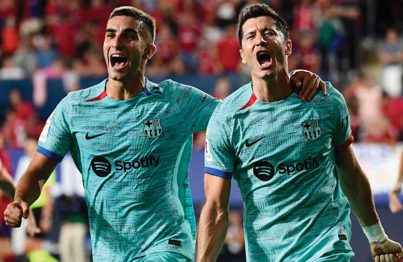 فوز بشقّ الأنفس لبرشلونة في أرض أوساسونا 