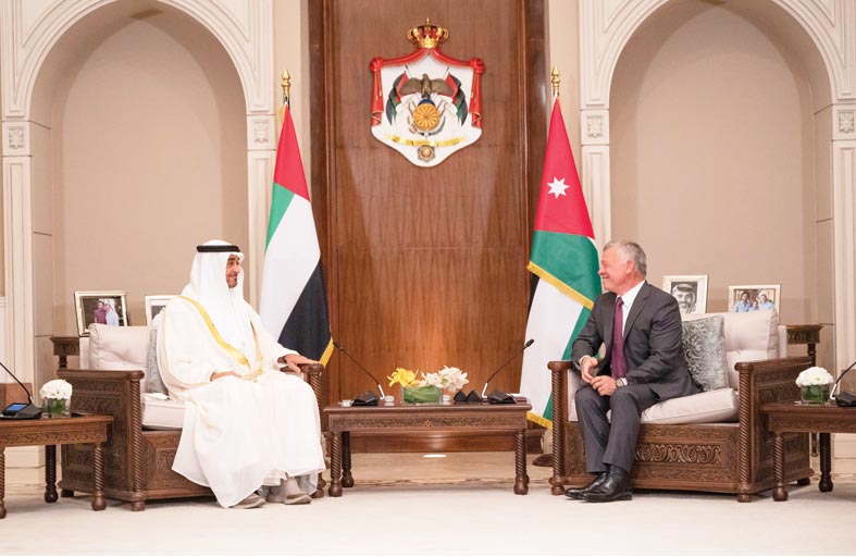 محمد بن زايد وعبدالله الثاني يؤكدان أهمية اتفاق وقف إطلاق النار في قطاع غزة والحفاظ عليه