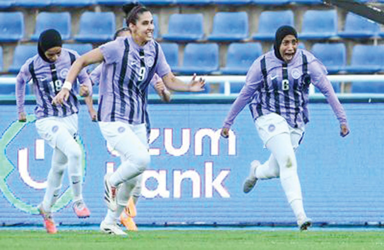 فريق بنات الإمارات يتعادل مع رويال ثيمبو في تمهيدي دوري أبطال آسيا لسيدات كرة القدم
