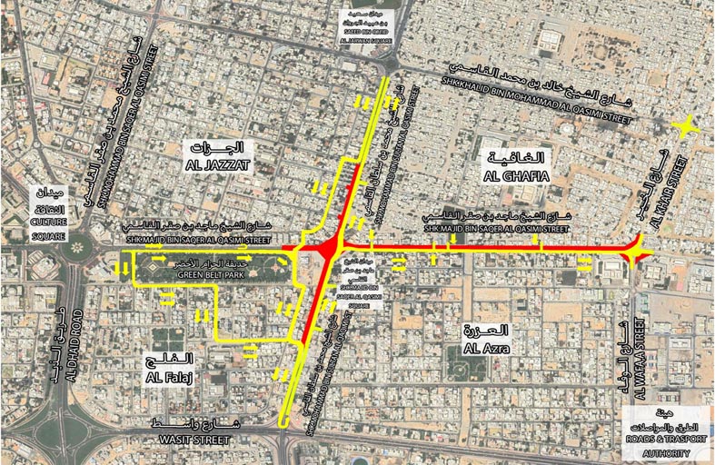 طرق الشارقة تبدأ اليوم تنفيذ المرحلة الاولى من خطتها الاستراتيجية لتطوير ميادين الإمارة