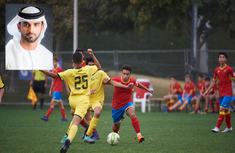 منصور بن محمد يعتمد دليل استقطاب اللاعبين في شركات وأندية كرة القدم بدبي