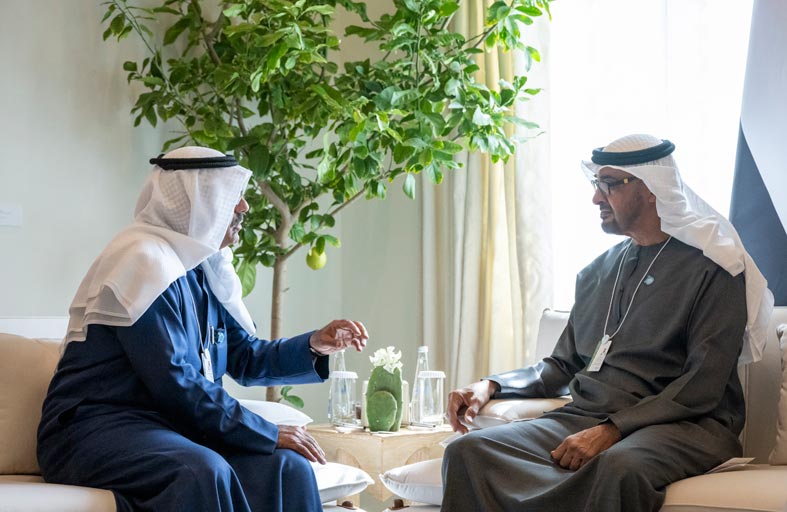 رئيس الدولة يلتقي عدداً من القادة ورؤساء الوفود ضيوف القمة العالمية للحكومات
