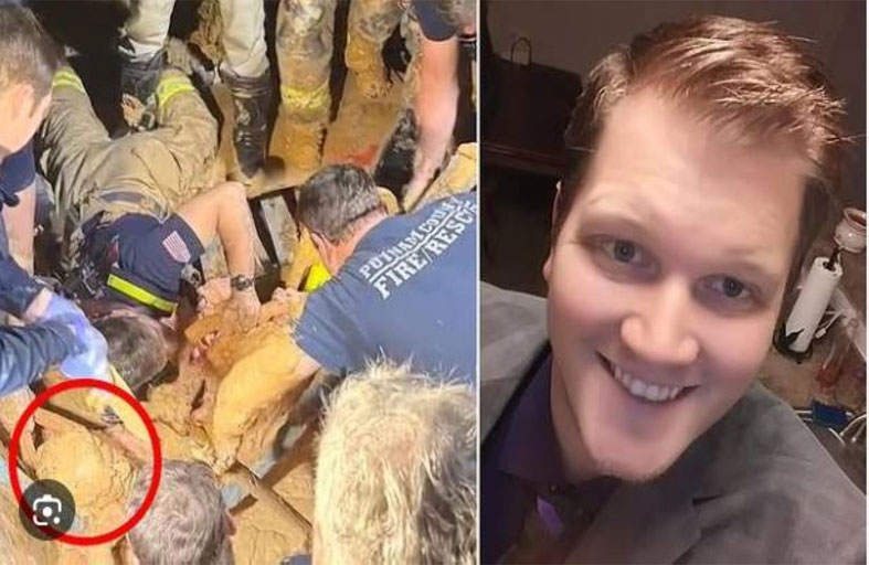 إنقاذ رجل بأعجوبة بعد 10 أيام في الوحل 