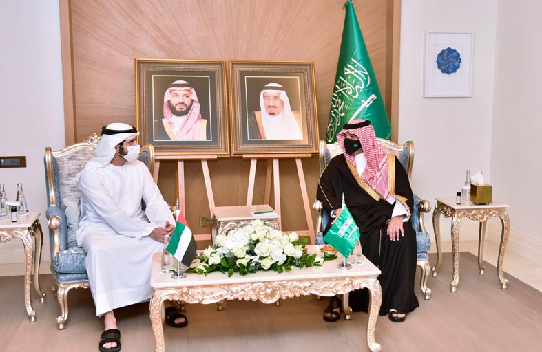 حمدان بن محمد يلتقي وزير الداخلية السعودي