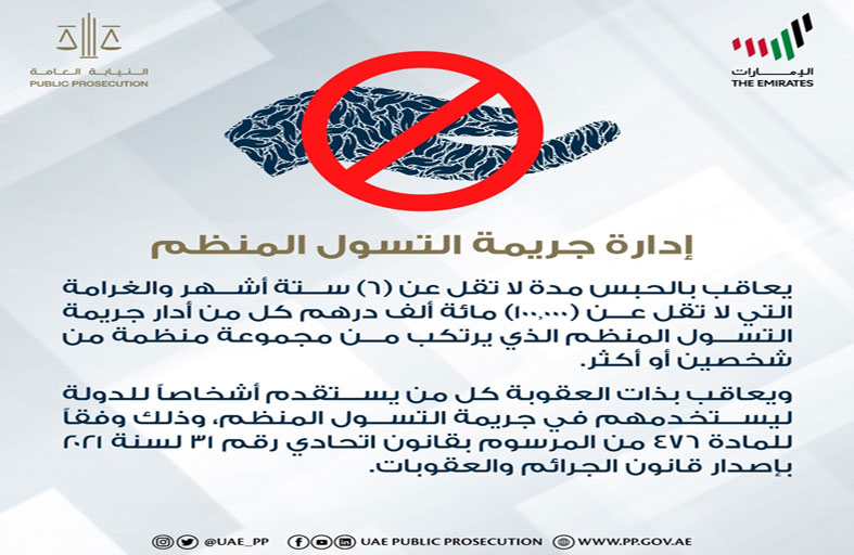 النيابة العامة للدولة توضح عقوبة التسول المنظم