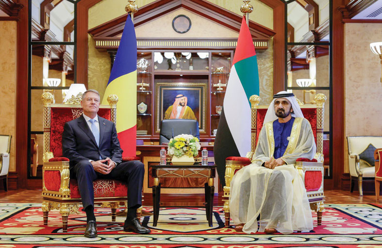محمد بن راشد يبحث مع رئيس رومانيا سبل تعزيز التعاون والارتقاء بالعلاقات الثنائية بين البلدين