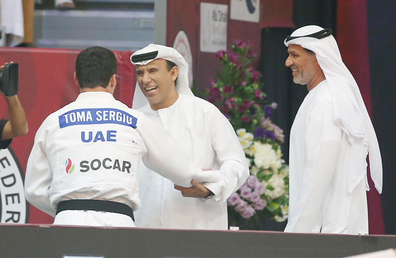 محمد بن ثعلوب يتلقى رسالة من رئيس الاتحاد الدولي للجودو