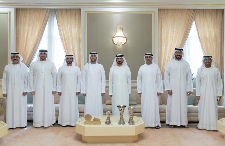 عبدالله بن سالم القاسمي يلتقي وفد مجلس إدارة نادي الشارقة لرياضات الدفاع عن النفس