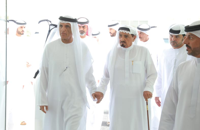 سعود بن صقر يتقبل تعازي حاكمي عجمان وأم القيوين وأولياء العهود بوفاة الشيخ محمد بن عمر بن صقر القاسمي 