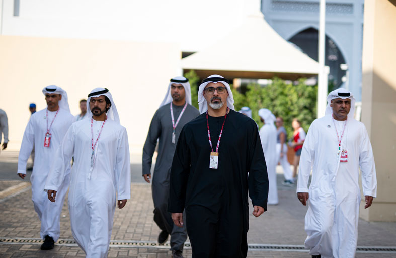 خالد بن محمد بن زايد يزور فعاليات اليوم الختامي لسباق جائزة الاتحاد للطيران الكبرى للفورمولا 1 